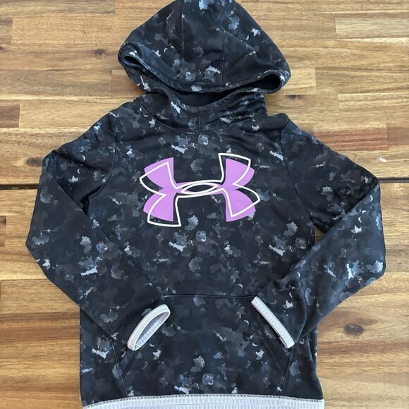 Under Armour Hoodie Youth Girl YOUTH SMALL Coldgear Loose Active Sporty School - Picture 1 of 9